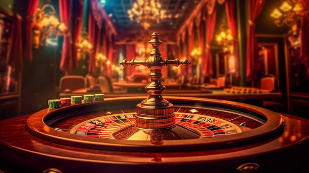 Closeup of Casino Wheel A Generative AI Perspective