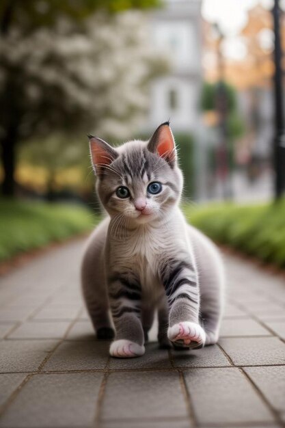 Closeup of cat looking away while sitting against pink background