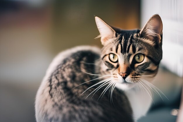 A closeup of a cat