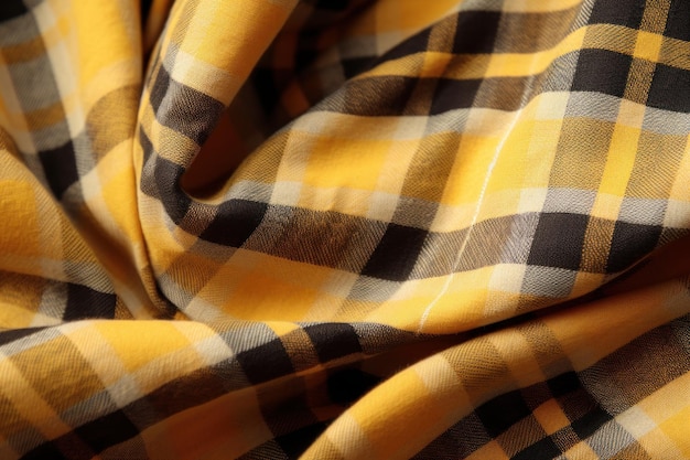 Closeup of checkered fabric as background