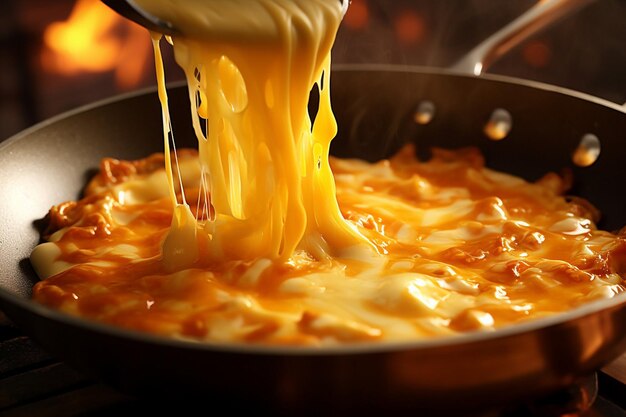 Closeup of cheese being grated