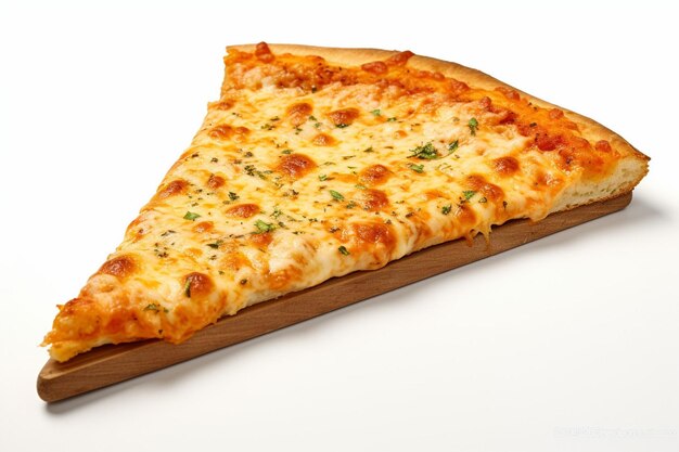 closeup of a cheese pizza slice with a light sprinkle of sea salt