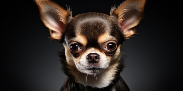 Photo a closeup of a chihuahua with big ears