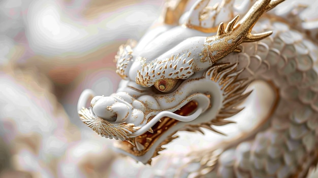 사진 중국 신년 축하 드래곤 테마 추상적인 미니멀 드래곤 디자인 색에 미묘한 금