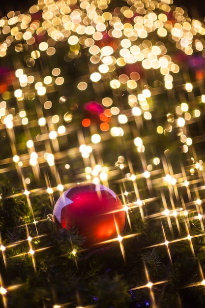 Closeup of Christmas-tree decorations