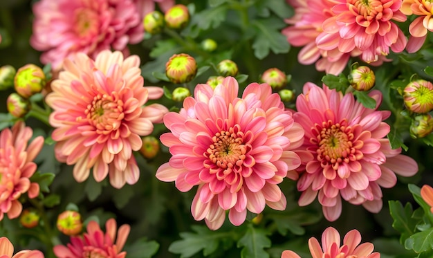 Closeup of chrysanthemum