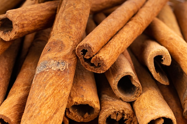 Closeup Cinnamon sticks 