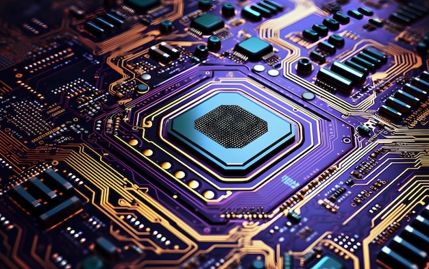 Closeup of a circuit board