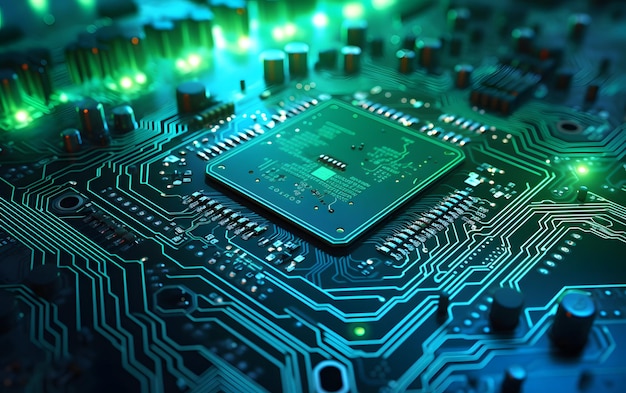 Closeup of a circuit board