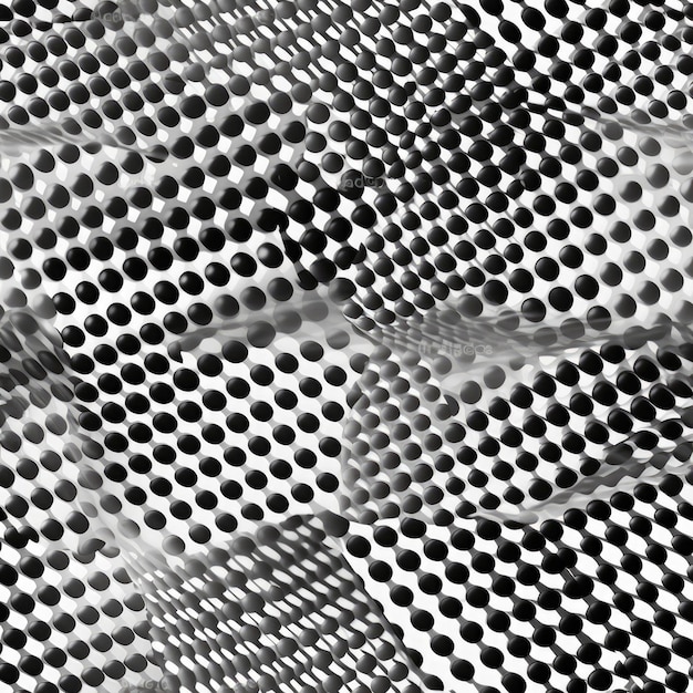 Closeup of a classic black and white halftone texture