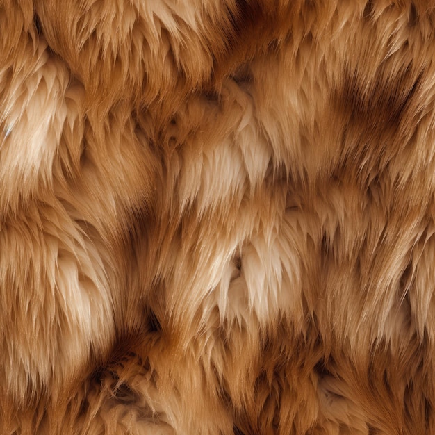 Closeup of a classic brown fur texture on a bear