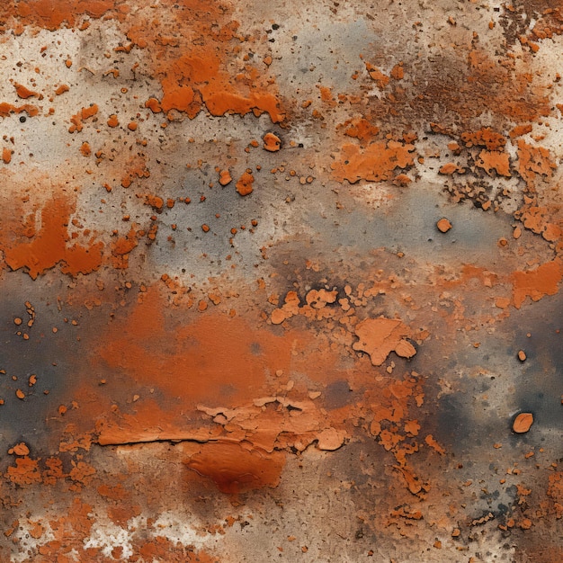 Closeup of a classic orange rust texture on metal