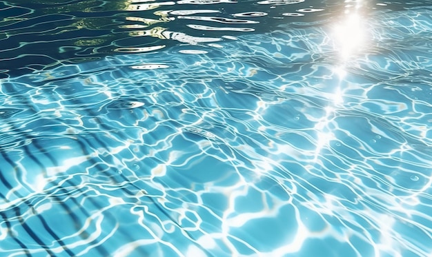 Photo closeup clear water swiming pool