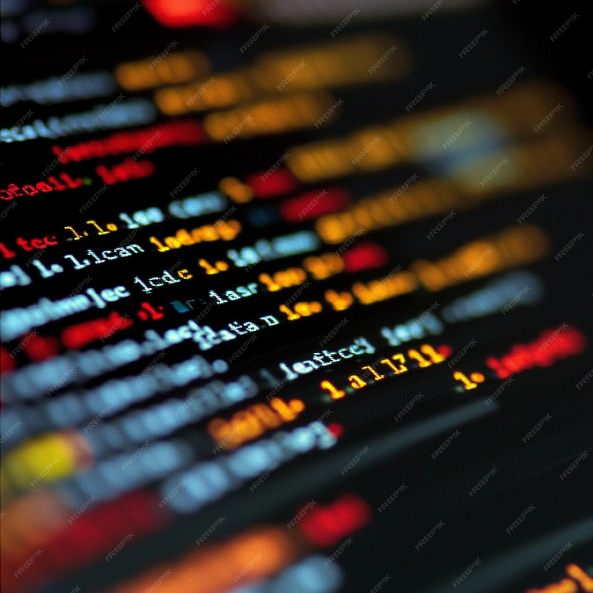 A closeup of code snippets for different programming languages like ...