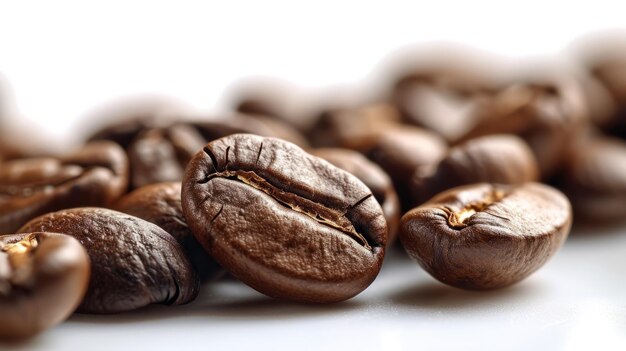 Closeup of coffee beans