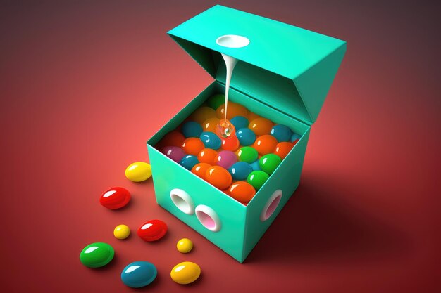 Closeup of colorful box of cough drops with dropper