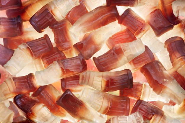 Closeup of colorful candy background