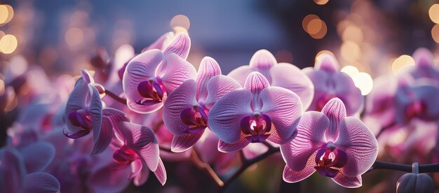 CloseUp of Colorful Flowers with Bokeh Lights in the Background created using generative AI tools