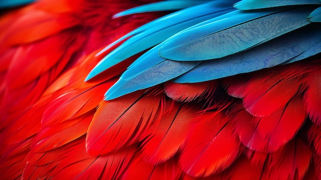 Closeup of a colorful parrot