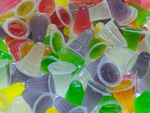 Closeup of colorful sumijelly snack