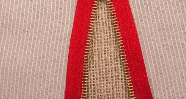 Closeup of a colorful zipper