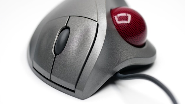 CloseUp Computer mouse with cord