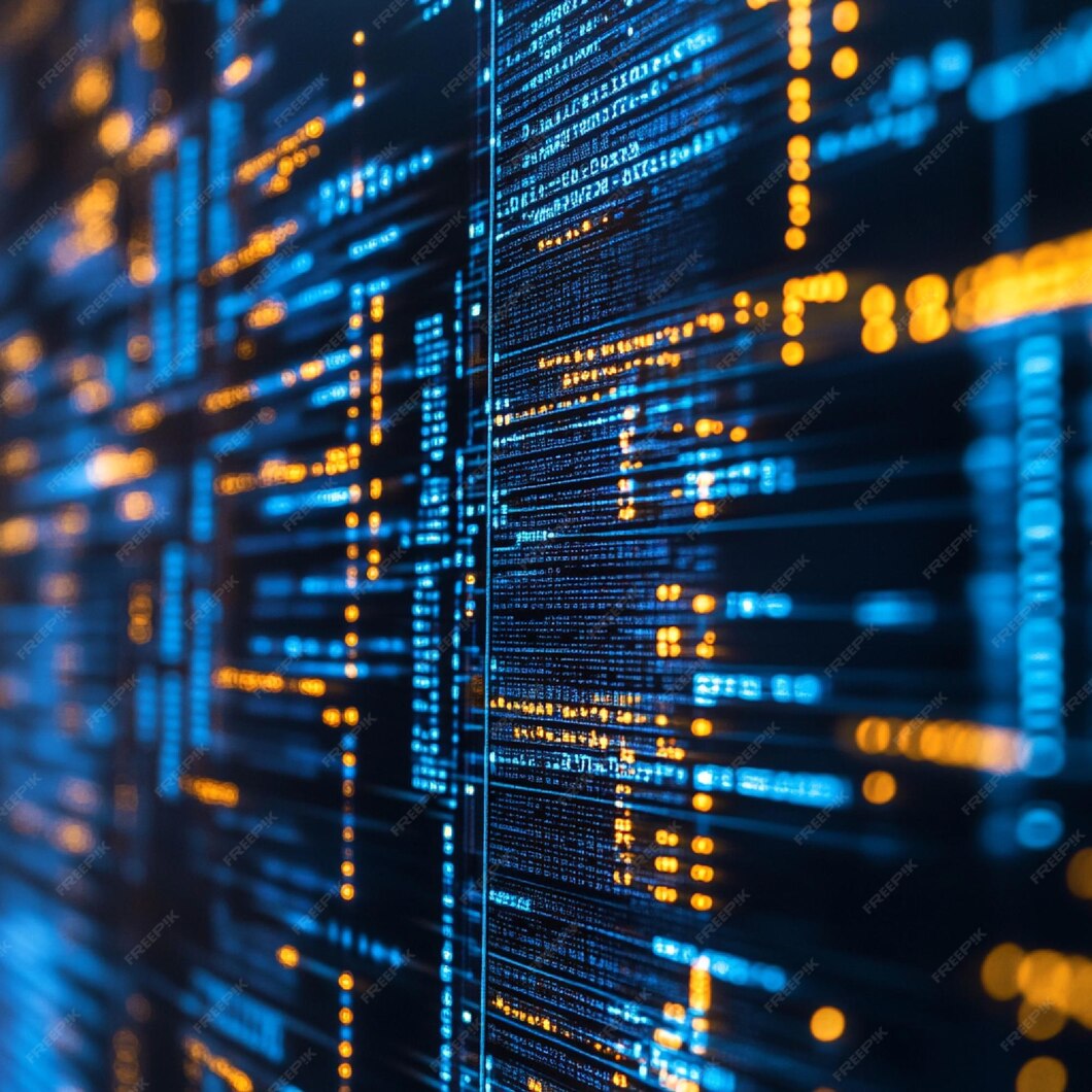 A closeup of a computer screen displaying complex AI algorithms and ...