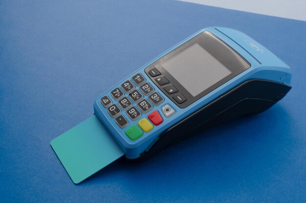 Photo closeup of a contactless credit card payment device facilitating fast and secure transactions contactless bringing practicality and agility in facetoface transactions