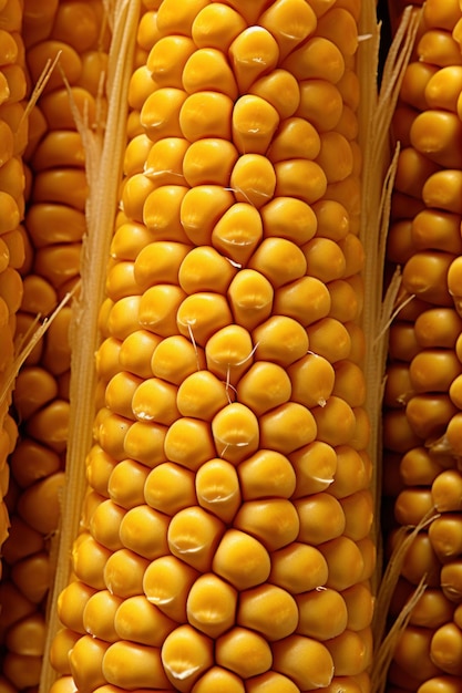 CloseUp of a Corn Kernel AI Generated