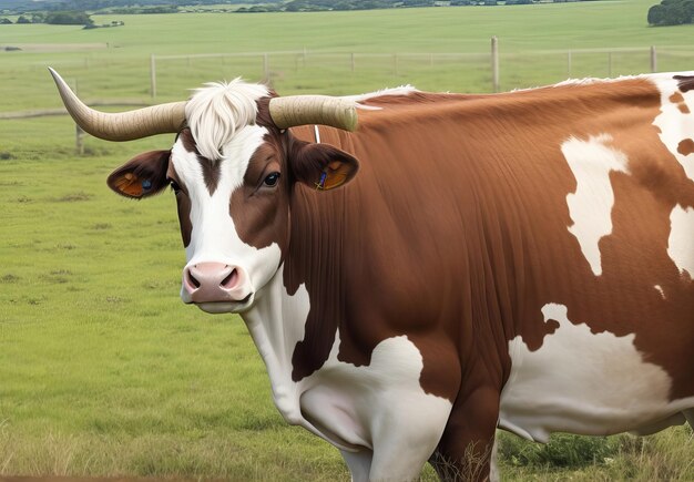 Closeup of cows in summer