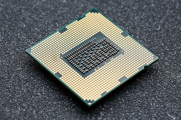 Closeup of CPU Chip Processor