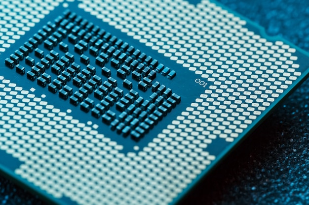 Closeup of CPU Chip Processor