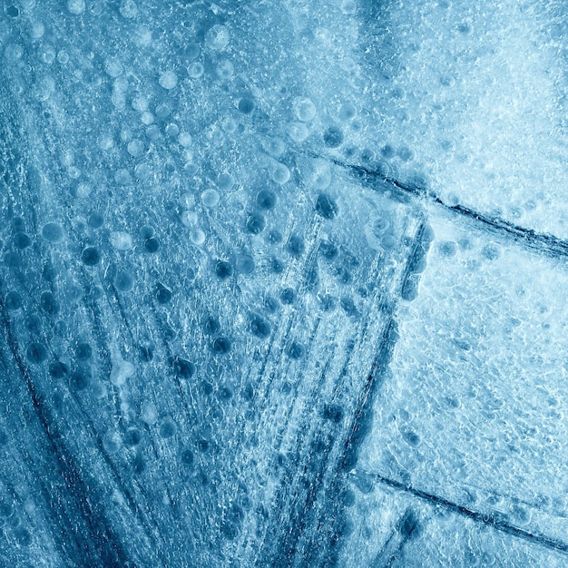 Closeup of a cracked ice texture. Studio macro shot.