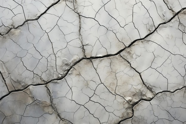 Closeup of cracked surface of the ground