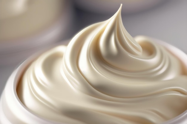 Closeup of cream texture AI generated