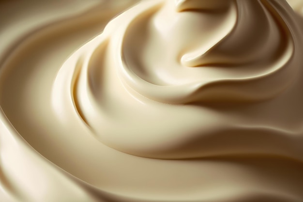 Closeup of cream texture AI generated