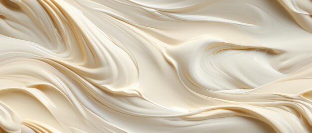 Closeup of a creamy white dessert swirl