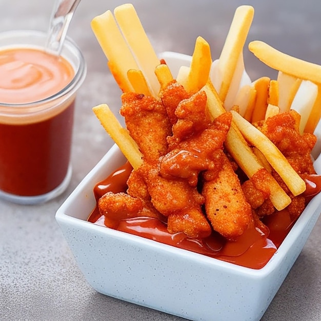 Closeup of crispy fried chicken breast