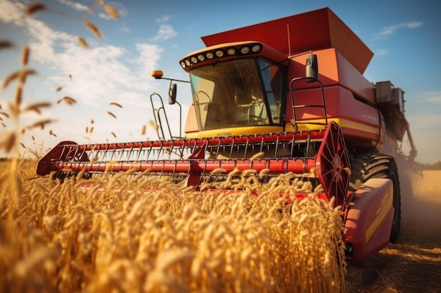 closeup crop harvester food industry