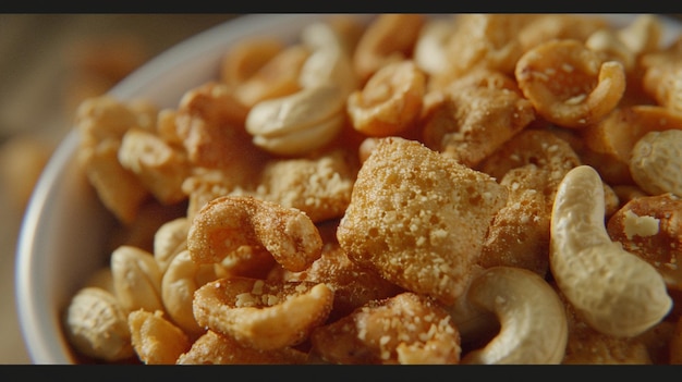 CloseUp of Crunchy Peanut Snack