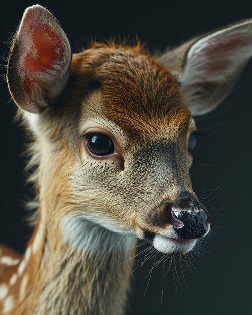 CloseUp of a Delicate Deer Fawn