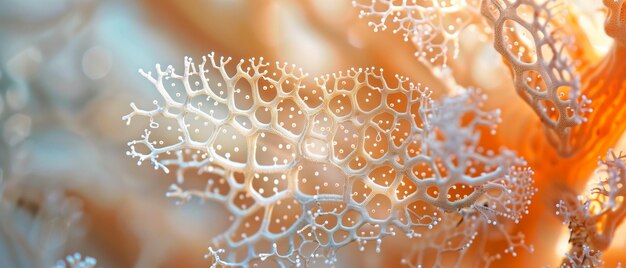 Photo a closeup of a delicate and intricate lace coral underwater photograph