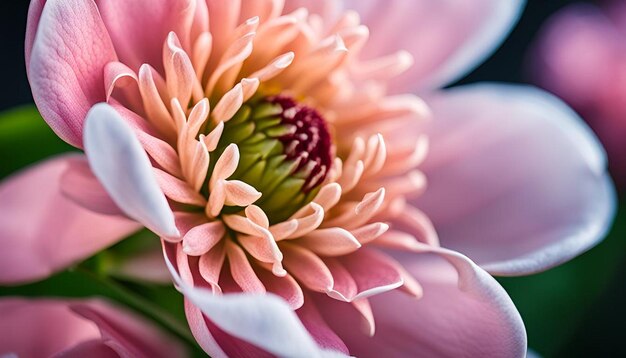 Photo closeup of delicate petals on a blooming flower