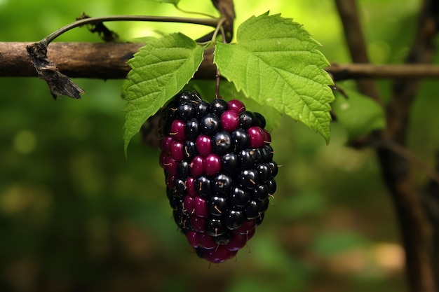 Closeup of a Delicious Blackberry