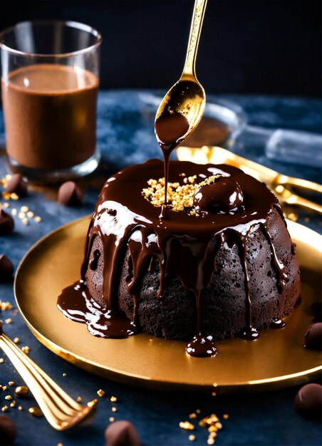 Closeup of delicious chocolate cupcakes