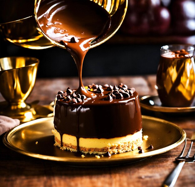 Photo closeup of delicious chocolate cupcakes