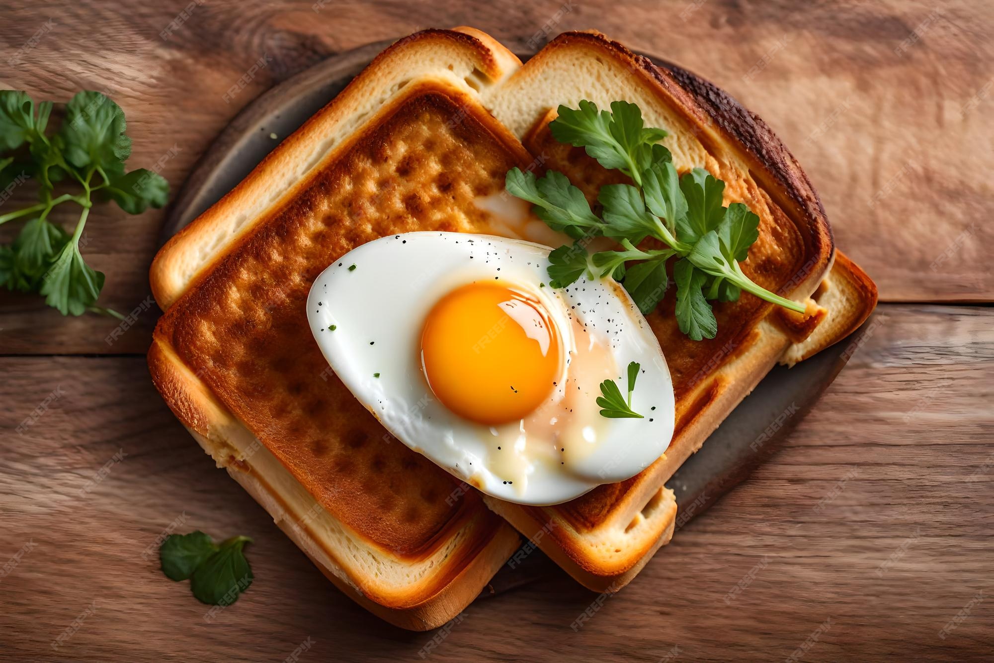 Premium Photo | Closeup delicious egg on toast