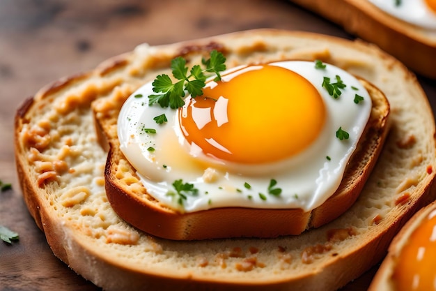 크로즈업 맛있는 달과 토스트