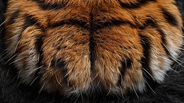 Closeup Detail of Faux Tiger Fur Texture in Natural Colors for Creative Design Works Ideal for Backgrounds and Patterns AI