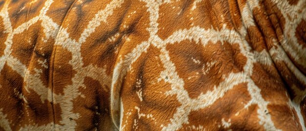 The closeup detail of a giraffes unique skin pattern